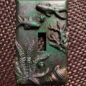 Custom Decorative Fish and Coral Light Switch Cover